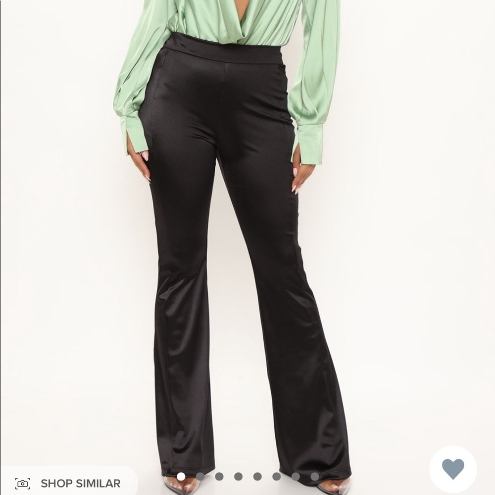 NWT Fashion Nova All Glowed Up Satin Pant Size L